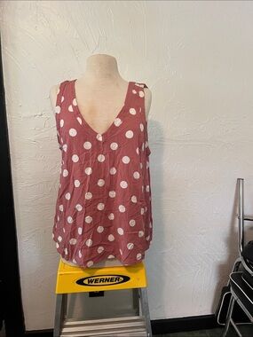 torrid Mauve Pink Polka Dot V-Neck Tank